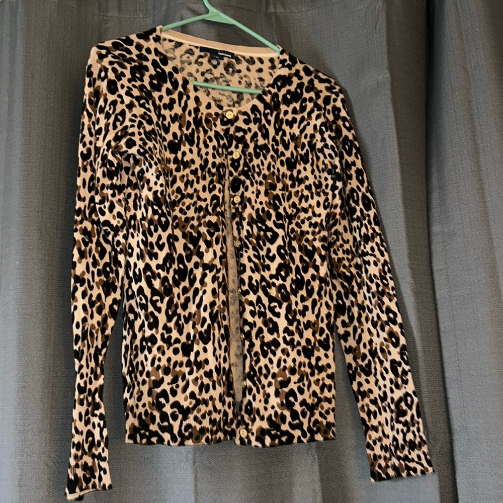 Basic Edition Leopard Print Cardigan
